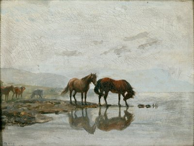Vesiasema (öljy kankaalle) tekijältä Peter Nicolai Arbo
