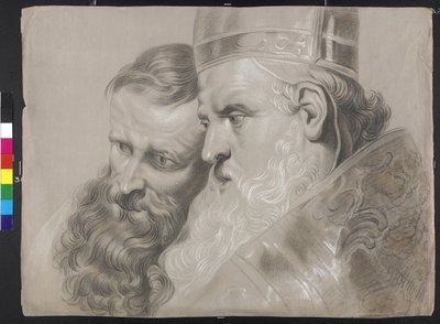 "Pyhä Ambrosius ja keisari Theodosius", Peter Paul Rubens tekijältä Peter Paul (after) Rubens