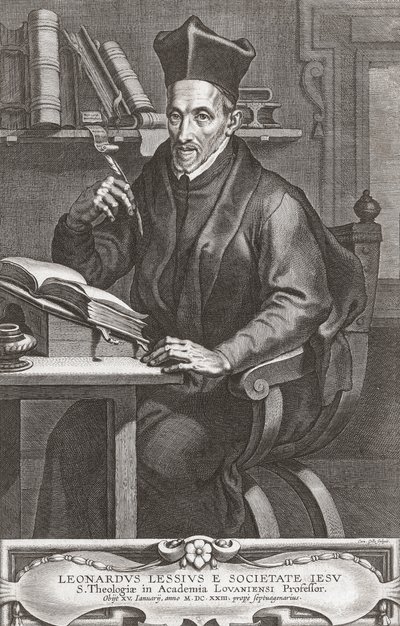 Leonardus Lessius, muotokuva. tekijältä Peter Paul (after) Rubens