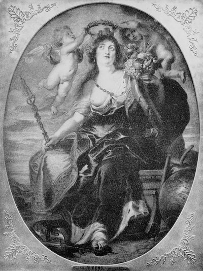 Muotokuva Medicin Mariasta Peter Paul Rubensin maalauksen jälkeen (kaiverrus) tekijältä Peter Paul (after) Rubens