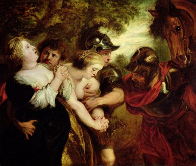 Saabilaisten naisten raiskaus tekijältä Peter Paul (after) Rubens