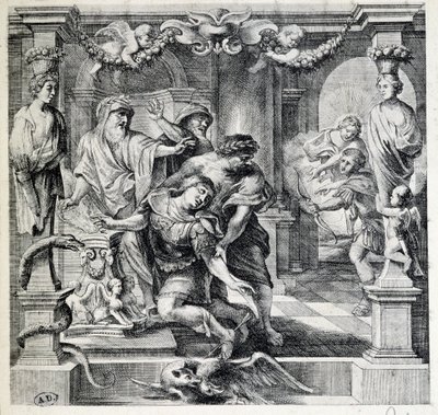Akilleuksen kuolema Pierre Paul (Pierre-Paul) Rubensin (tai Peter Paul tai Petrus Paulus) (1577-1640) jälkeen, Flanderi tekijältä Peter Paul (after) Rubens