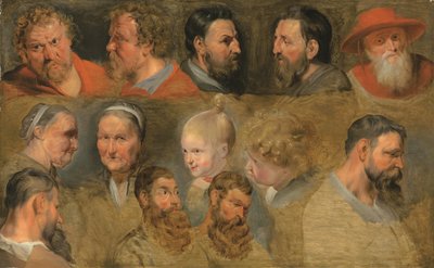 Päätutkimukset (öljy paneelissa) tekijältä Peter Paul (circle of) Rubens