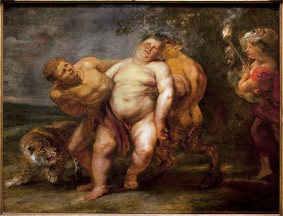 Silene humalassa. Maalaus Pierre Paul Rubensin (1577-1640) seurueesta, öljy puulle, 1600-luvun puoliväli. Kuvataidemuseo Angersissa. tekijältä Peter Paul (circle of) Rubens