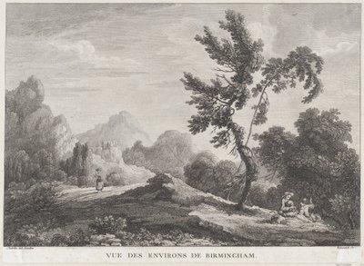 Näkymä Birminghamista, n. 1755, n. 1755. tekijältä Peter Paul Benazech