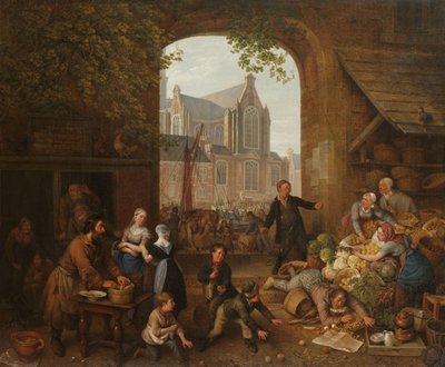 Kaksi juoppoa Amsterdamin Westerkerkin torilla tekijältä Peter Paul Joseph Noël