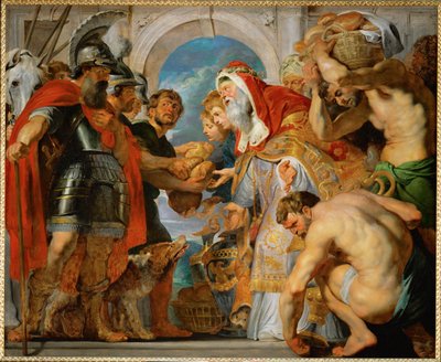 Aabraham ja Melkisedek (öljy kankaalle) tekijältä Peter Paul Rubens