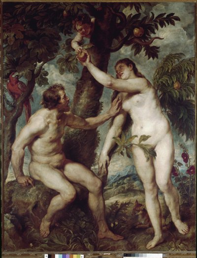 Aadam ja Eeva maallisessa paratiisissa (öljy kankaalle tekijältä Peter Paul Rubens