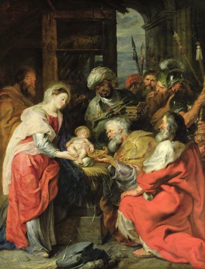 Adoration of the Magi, 1626-29 (öljykangas) tekijältä Peter Paul Rubens