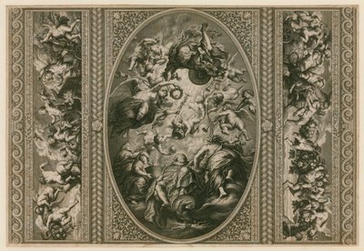 Whitehallin juhlatalon katto tekijältä Peter Paul Rubens