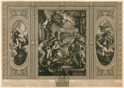 Whitehallin juhlatalon katto tekijältä Peter Paul Rubens