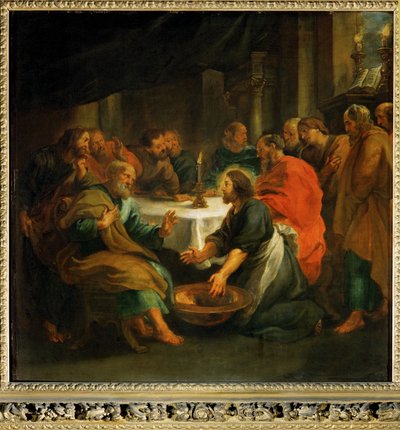 Kristus pesee apostolien jalat tekijältä Peter Paul Rubens