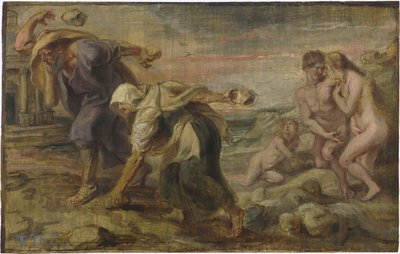 Deucalion ja Pyrrha, noin 1636 tekijältä Peter Paul Rubens