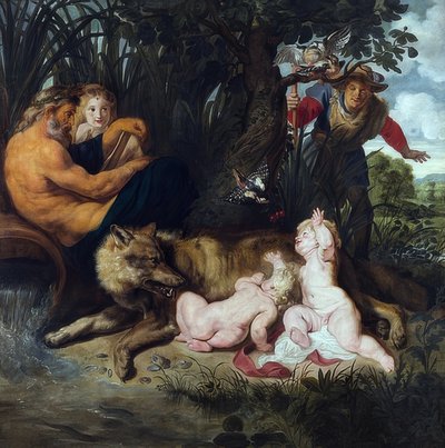 Romuluksen ja Remuksen löytäminen. 1612 tekijältä Peter Paul Rubens