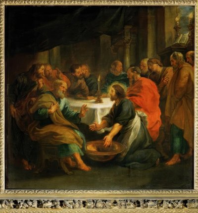 Die Fußwaschung tekijältä Peter Paul Rubens