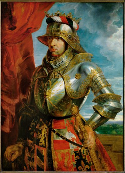 Keisari Maximilian I, noin 1618 (maalaus tammipuulle). tekijältä Peter Paul Rubens