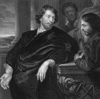 Sir Peter Paul Rubensin (1577 - 1640) kaiverrettu omakuva (kaiverrus) tekijältä Peter Paul Rubens