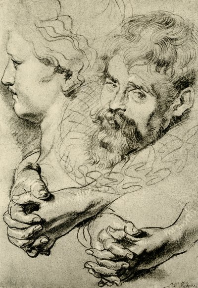 Pään ja käsien tutkimukset tekijältä Peter Paul Rubens