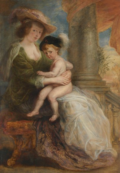 Helene Fourment ja hänen esikoispoikansa Frans tekijältä Peter Paul Rubens