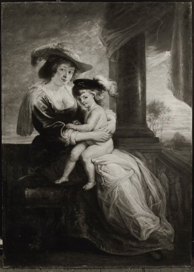 Helene Fourment ja poika Frans (jäljennös) tekijältä Peter Paul Rubens