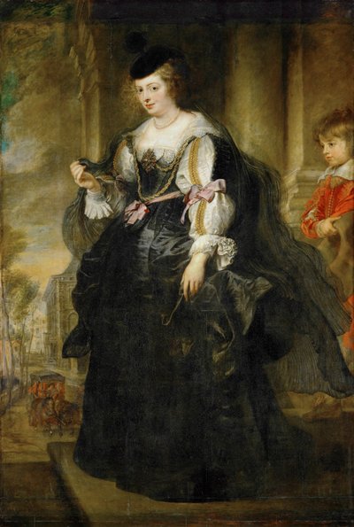 Helene Fourment vaunujen kanssa (maalaus puulle) tekijältä Peter Paul Rubens