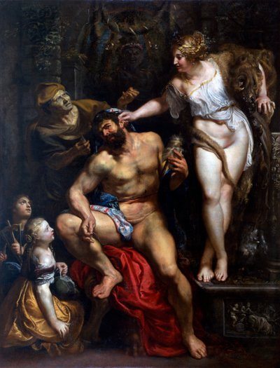 Herkules ja Omphale, 1606 tekijältä Peter Paul Rubens
