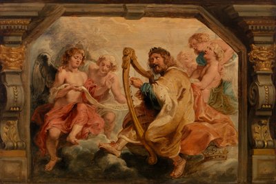 Kuningas David soittaa harppua tekijältä Peter Paul Rubens