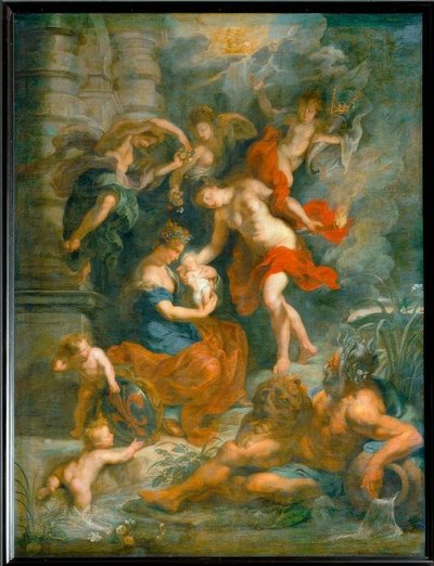 La Naissance de la reine Marie de Médicis, Firenze, 26. huhtikuuta 1573 tekijältä Peter Paul Rubens
