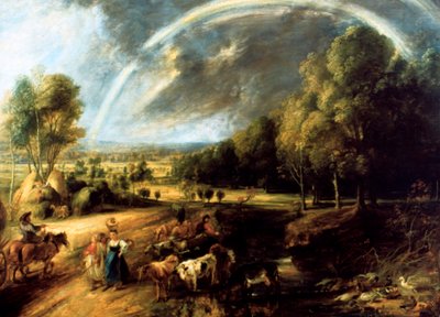Maisema sateenkaaren kanssa, c1630 tekijältä Peter Paul Rubens