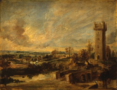 Maisema ja torni tekijältä Peter Paul Rubens