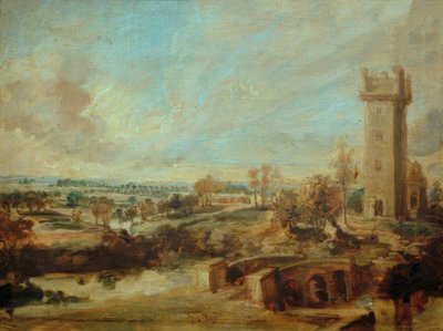 Maisema tornilla tekijältä Peter Paul Rubens