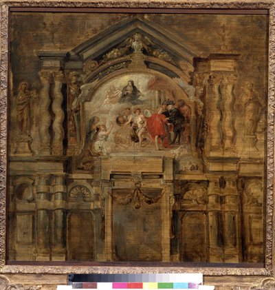 Espanjalaisen Isabellan (1566-1633) apoteoosi (The apoteosis of the infanta Isabella). Peter Paul (Pierre-Paul) Rubensin (tai Peter Paulin tai Petrus Pauluksen) maalaus (1577-1640). Öljy puulle, 69 x 70 cm tekijältä Peter Paul Rubens