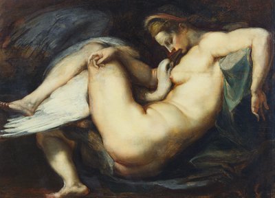 Leda ja joutsen (öljy paneelissa) tekijältä Peter Paul Rubens