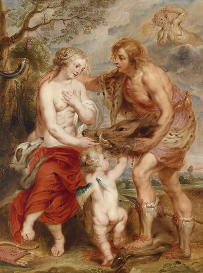 Meleager tarjoaa Calydon-villisiat suuntaa Atalantaan tekijältä Peter Paul Rubens