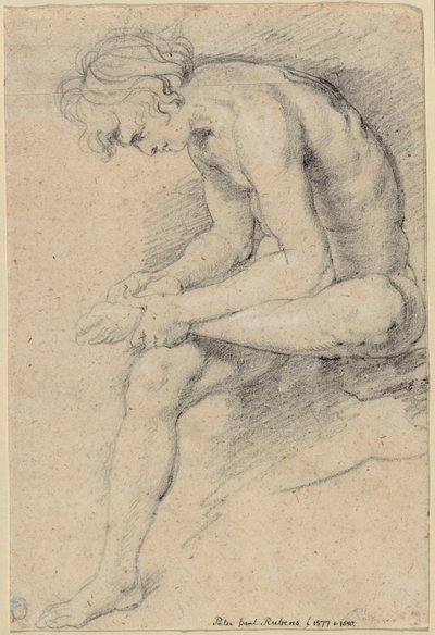 Alaston nuori Spinario-asennossa tekijältä Peter Paul Rubens