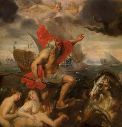 Quos Ego - Neptunus rauhoittaa myrskyn (öljy) tekijältä Peter Paul Rubens
