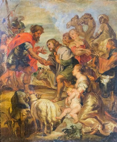 Esaun ja Jaakobin sovinto tekijältä Peter Paul Rubens