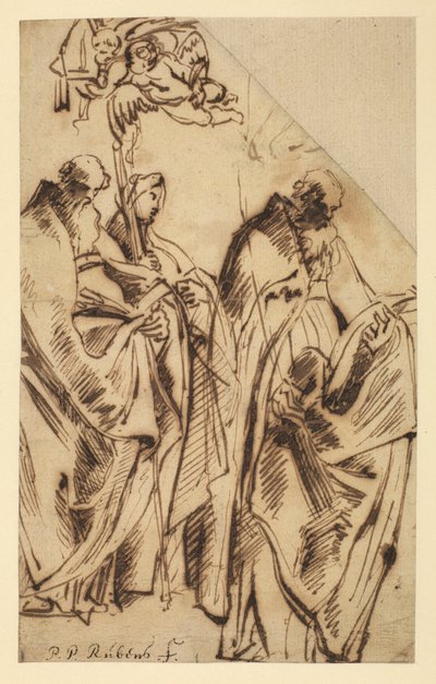 Saint Amandus ja Saint Walpurga, noin 1610 tekijältä Peter Paul Rubens