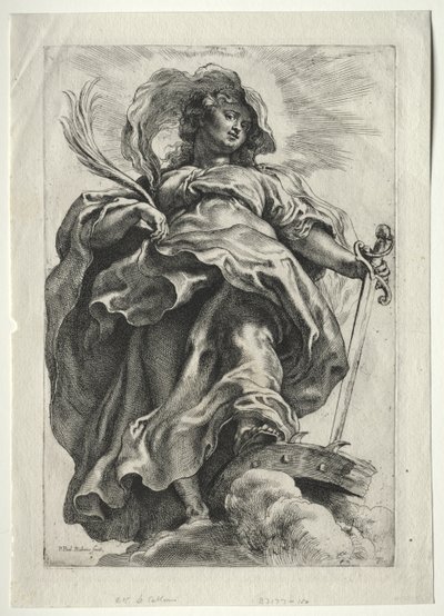 Pyhä Katariina pilvissä tekijältä Peter Paul Rubens