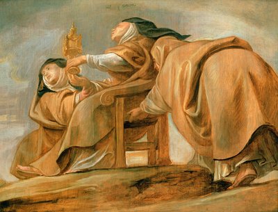 Pyhä Clara Assisilainen, esillä Pyx, 1620 tekijältä Peter Paul Rubens
