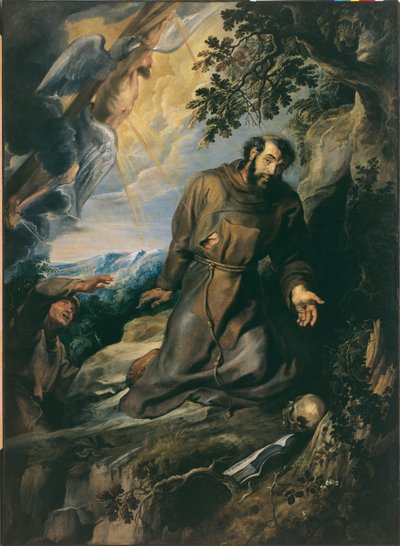 São Francisco Recebendo os Estigmas finlandeses tekijältä Peter Paul Rubens