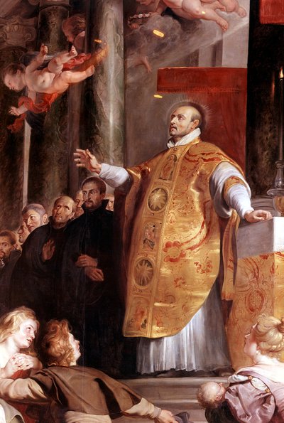 Pyhä Ignatius Loyolalainen, 1500-luvun espanjalainen sotilas ja jesuiittojen perustaja, 1617-1618 tekijältä Peter Paul Rubens
