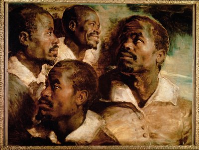 Tutkimuksia mustan miehen pään (maalaus kankaalle) tekijältä Peter Paul Rubens