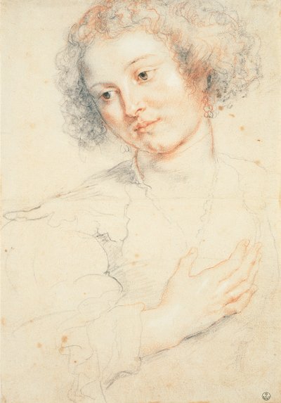 Tutkimus Pyhän Apollonian päämiehestä (piirustus) tekijältä Peter Paul Rubens
