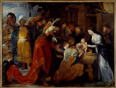 Pierre Paulin (Pierre-Paul) Rubensin (tai Peter Paulin tai Petrus Pauluksen) (1577-1640) maalaus Taikaiden palvonta 1617 su. 2,51x3,28 m Lyon, Musee des Beaux Arts tekijältä Peter Paul Rubens
