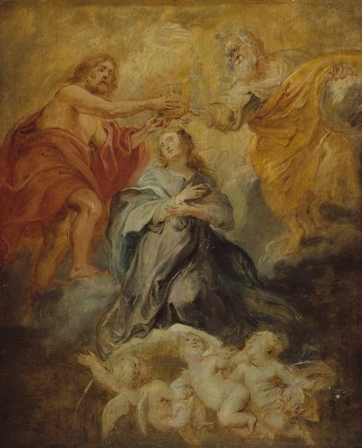 Neitsyen kruunaus, n. 1632-33. tekijältä Peter Paul Rubens