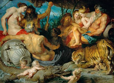 Neljä maanosaa, noin 1615 (öljy kankaalle). tekijältä Peter Paul Rubens
