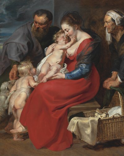 Pyhä perhe pyhien Elisabetin ja Johannes Kastajan kanssa, n. 1615 tekijältä Peter Paul Rubens