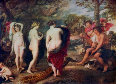 Pariisin tuomio, c1635-1638, 1912. tekijältä Peter Paul Rubens