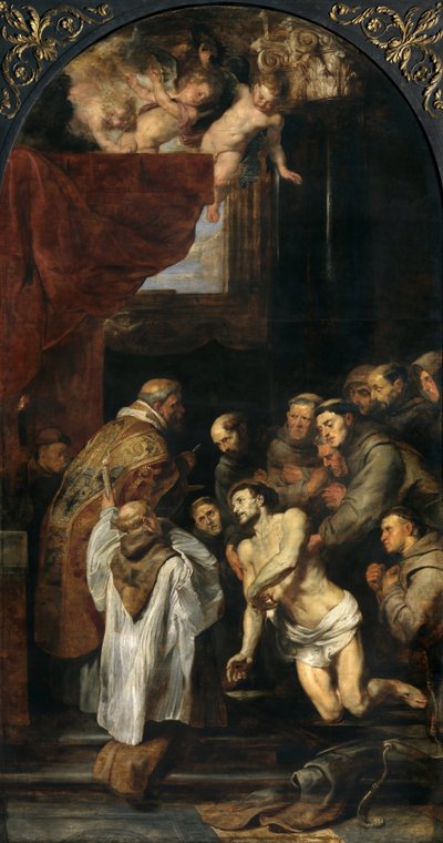 Pyhän Franciscuksen viimeinen ehtoollinen, 1619. tekijältä Peter Paul Rubens